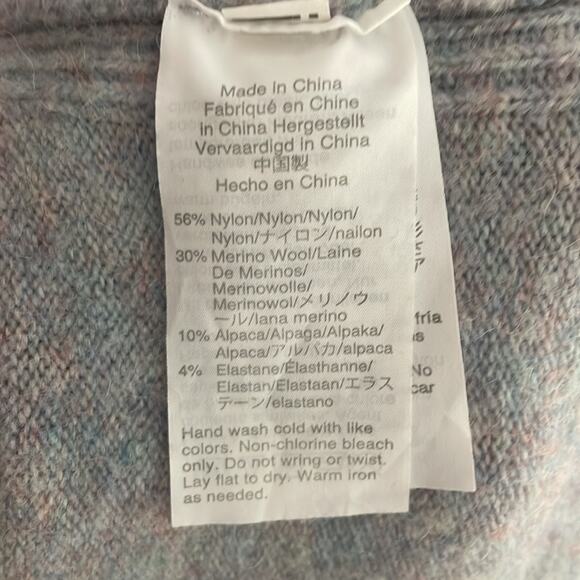 J crew merino wool blue multi color sweater - Picture 7 of 8